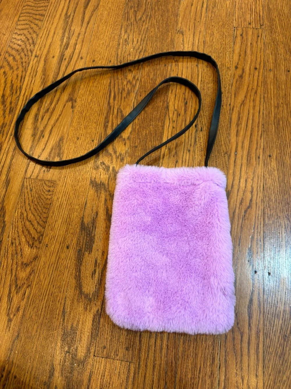 💜 Kids French Purple Faux Fur Crossbody Purse | “Mon Petit Bonheur” 💜